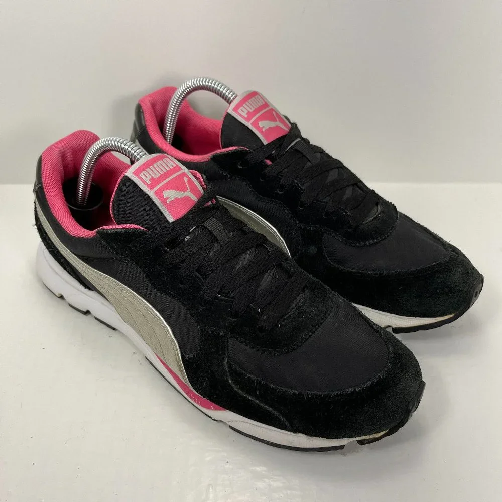 Puma Vesta Black Pink Womens US Size 8 EUR 38.5 185081 07 Sneakers